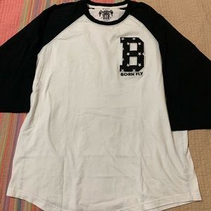 Born Fly baseball raglan tee